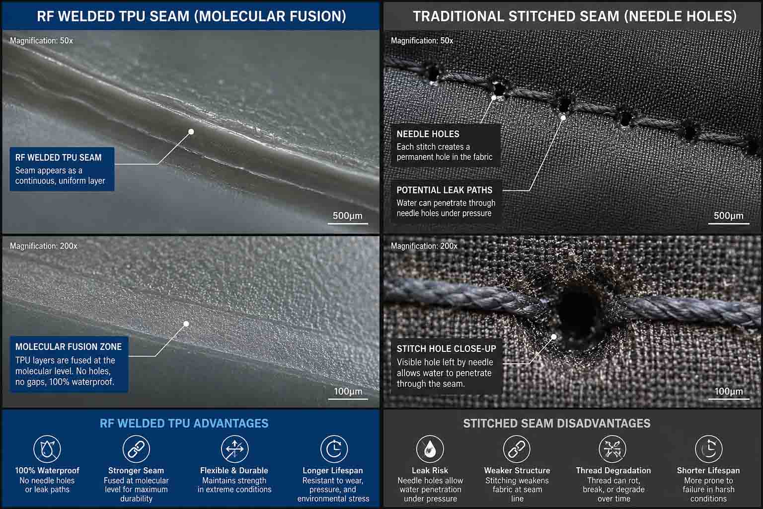 Se pot scufunda sacii uscati? Ghid profesional pentru limitele de impermeabilitate